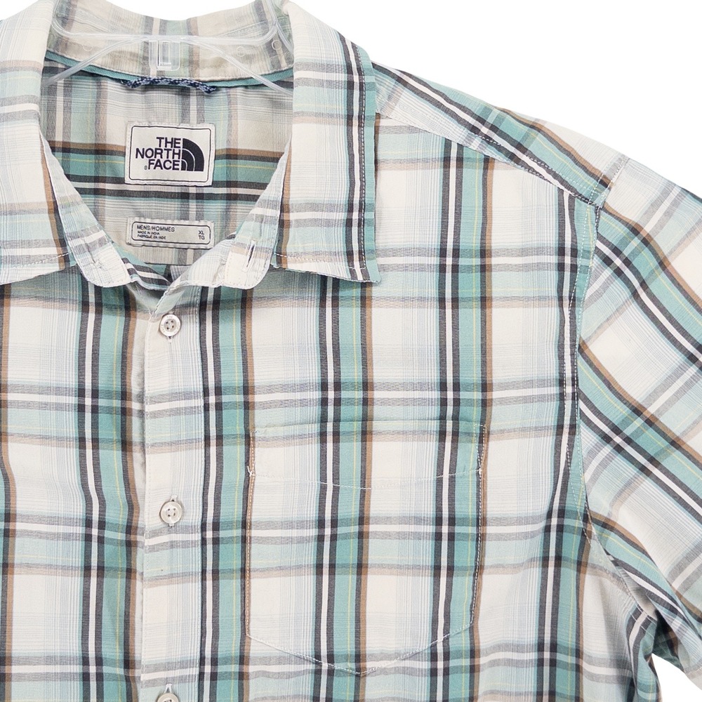 The North Face Mens XL Hammets Shirt Button Up Shirt Plaid Short Sleeve Gorpcore
